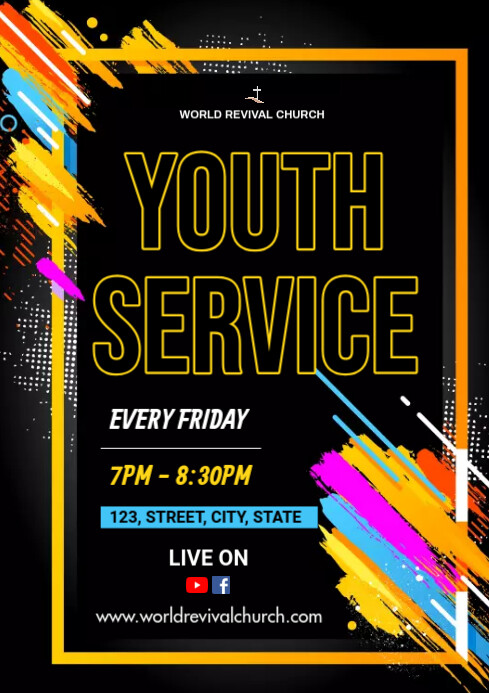 Youth service Template | PosterMyWall