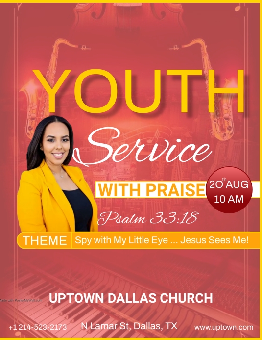 YOUTH SERVICE Template PosterMyWall