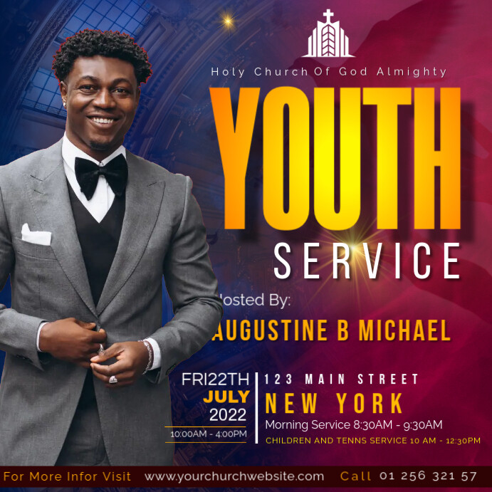 Copy of Youth Service | PosterMyWall