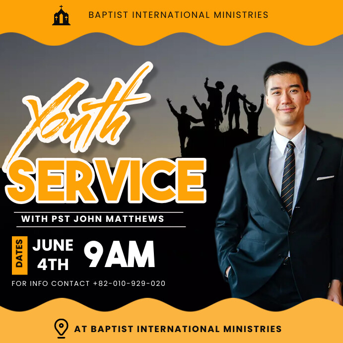 youth service poster Template | PosterMyWall