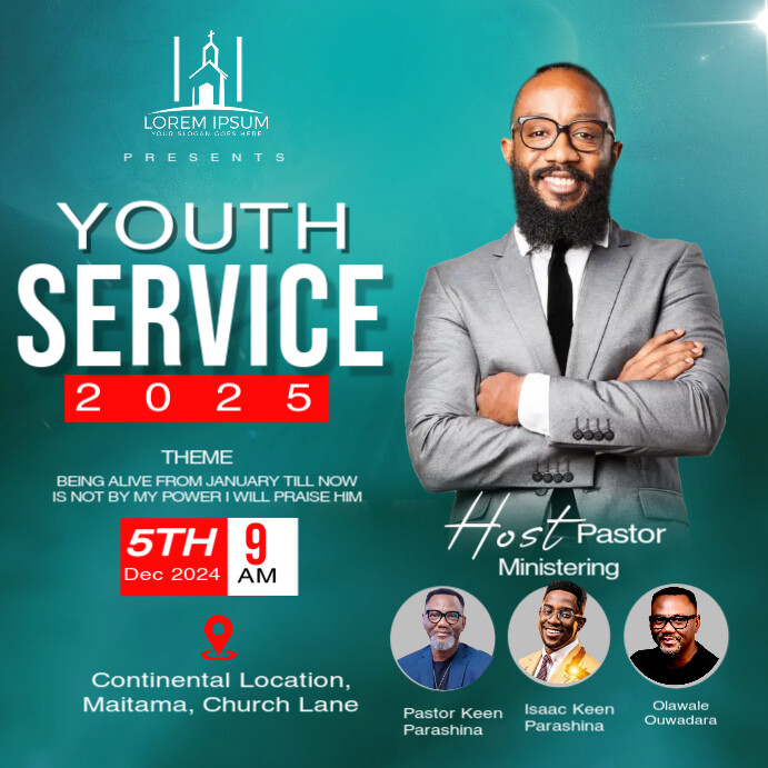 Copy of youth service template | PosterMyWall