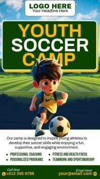 Youth Soccer Camp Instagram Reel template