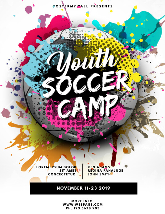 Youth Soccer Camp Flyer Template PosterMyWall