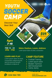 Youth Soccer Camp Poster Design Iphosta template