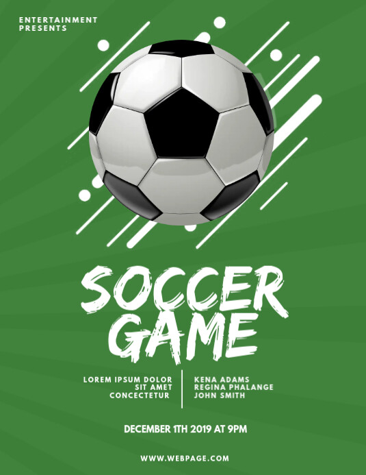 Youth Soccer Game Flyer Design Template PosterMyWall