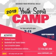 Youth Sports Camp Square Video สี่เหลี่ยมจัตุรัส (1:1) template
