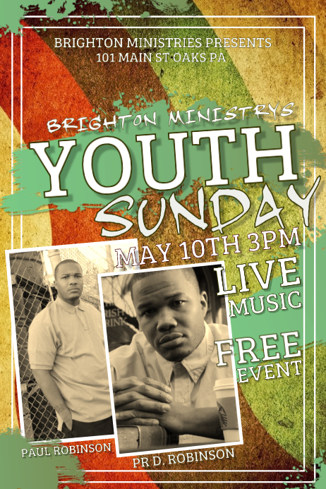 Youth Sunday Poster template