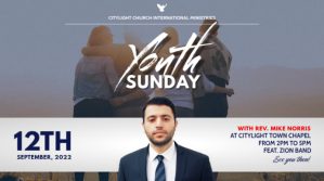 youth sunday flyer template Digital na Display (16:9)