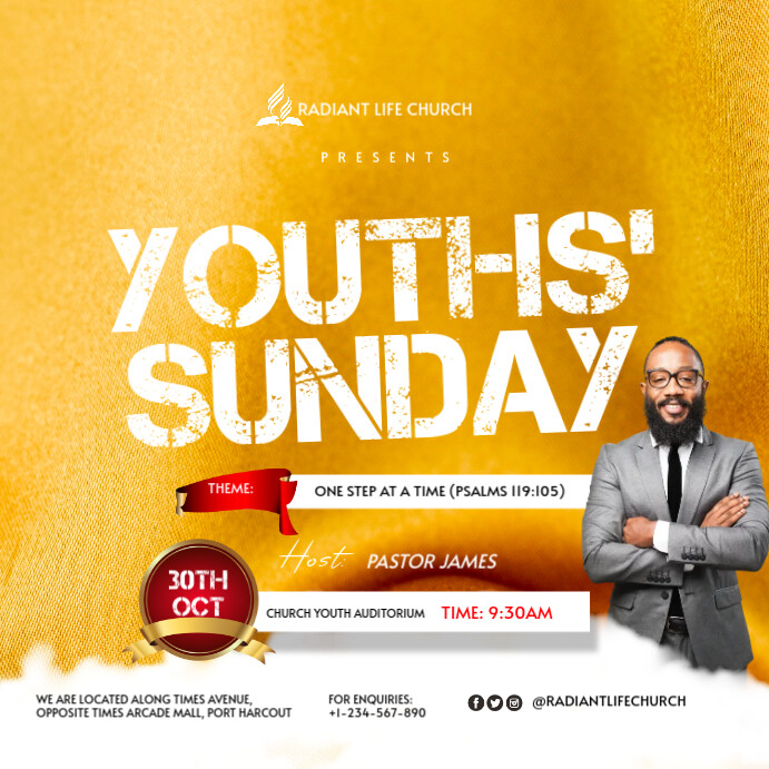 Youth Sunday Poster Template | PosterMyWall