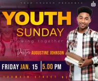 Youth Sunday Service Rectangle moyen template
