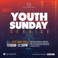 Youth Sunday Church Service Flyer Template Instagram-opslag