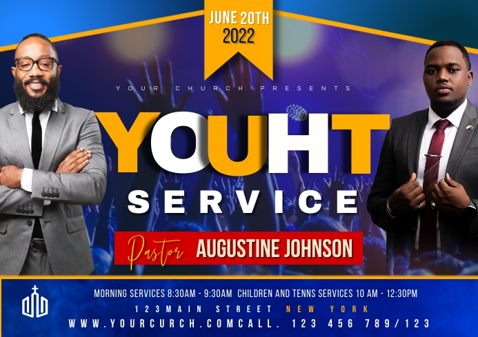 Youth Sunday Service A3 template