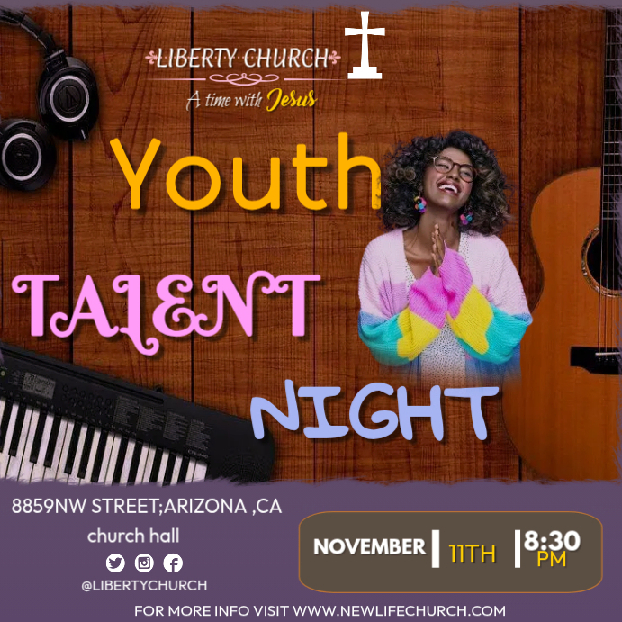 Youth Talent Night Template | PosterMyWall