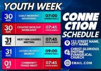 Youth Week Connection Schedule A4 template
