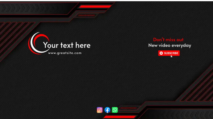 Youtube banner template