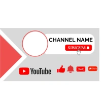 Youtube Banner Logo template