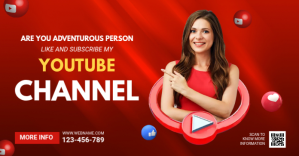 Youtube channel ads Facebook Shared Image template