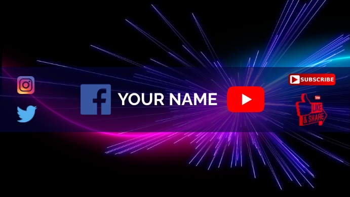 YOUTUBE CHANNEL COVER DESIGN template