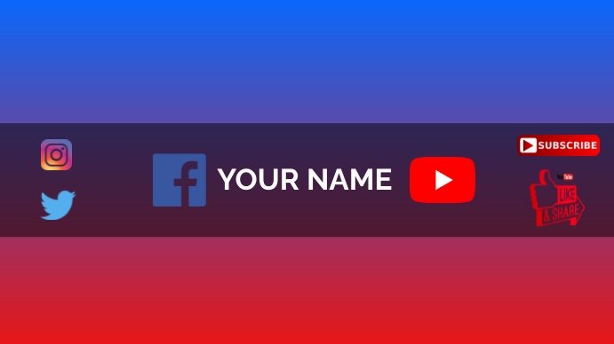 YOUTUBE CHANNEL COVER DESIGN Template | PosterMyWall