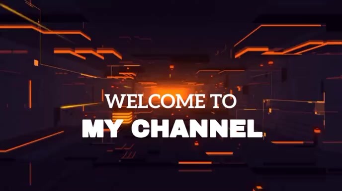 YouTube channel intro video Digital Display (16:9) template