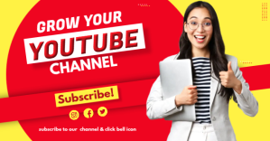 Vermelho YouTube Channel Promotion Facebook Event Cover Template