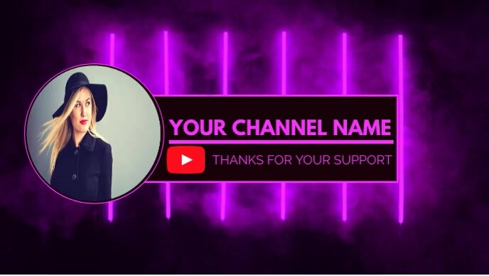 Youtube channel thumbnail template