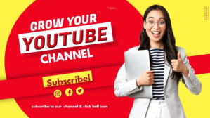 YouTube Channel thumbnail Facebook Cover Video (16:9) template