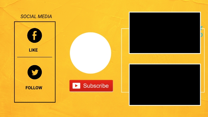 Youtube End Card Template Postermywall Youtube End Card Template Postermywall