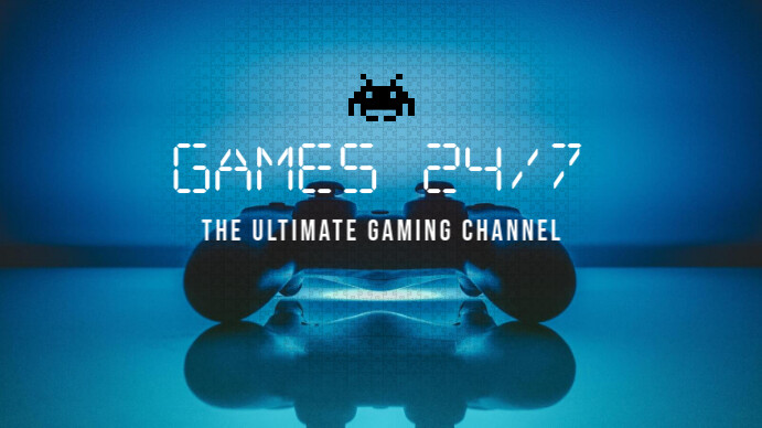 Gaming Blue Cover Art Template