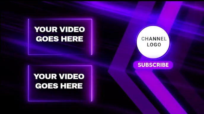 youtube outro Template | PosterMyWall