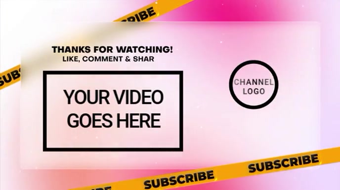 youtube outro Template | PosterMyWall