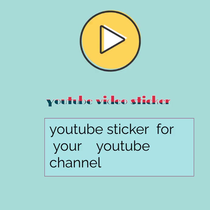 Copy of youtube sticker logo PosterMyWall