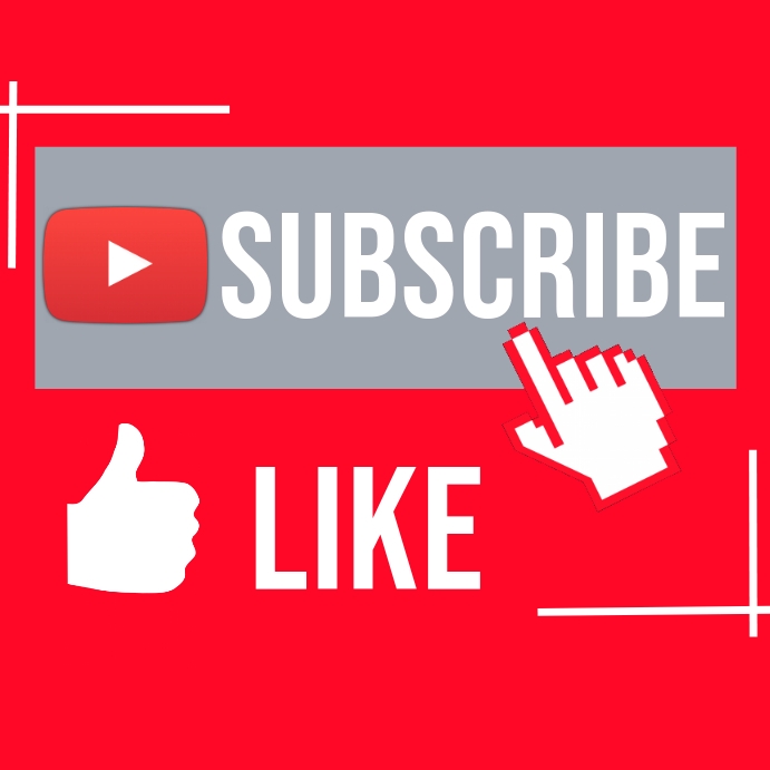 Youtube subscribe  & like button Publicação no Instagram template