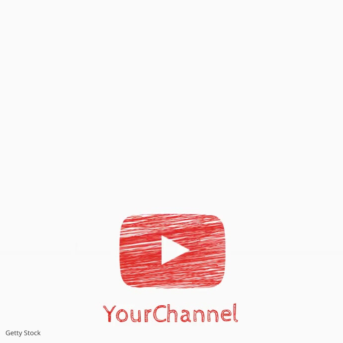 Youtube subscribe animated drawing video ad 2 Cuadrado (1:1) template