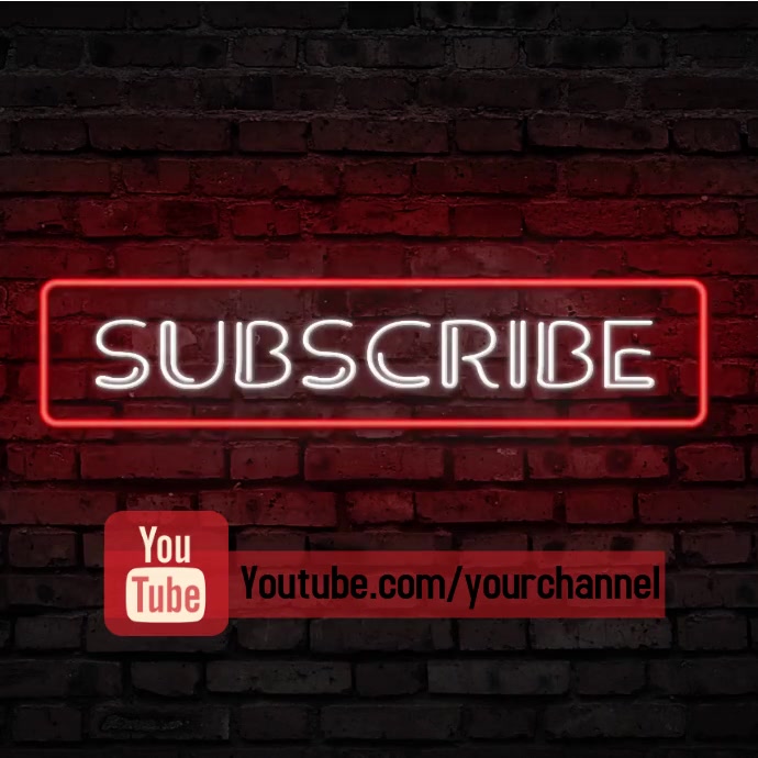 youtube subscribe สี่เหลี่ยมจัตุรัส (1:1) template