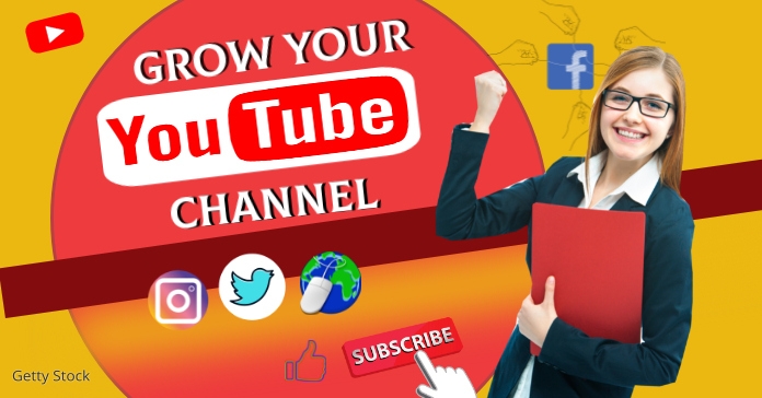 Youtube thumbnail channel poster (1) Facebook-advertentie template