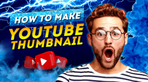 Blå YouTube thumbnail design background template YouTube Thumbnail