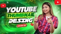 youtube thumbnail design poster template