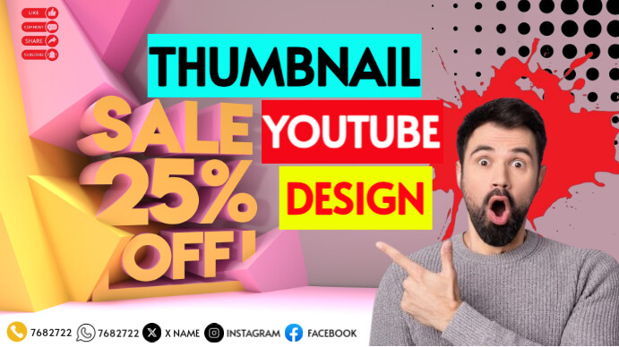 YOUTUBE THUMBNAIL Template | PosterMyWall