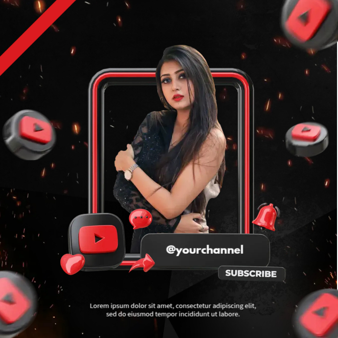 Fashion YouTube Thumbnail Instagram Post template