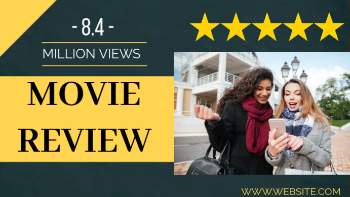 YouTube thumbnail on movie review template