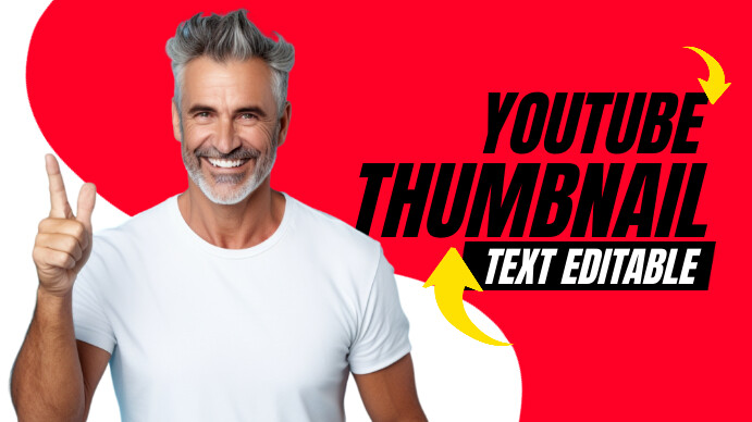 youtube thumbnail red background template
