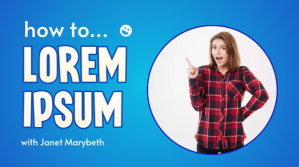 蓝色 Youtube thumbnail template Digitalt display