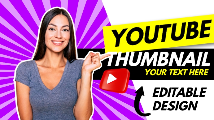 Youtube thumbnail your text here Template | PosterMyWall