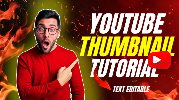 YouTube tutorial thumbnail template
