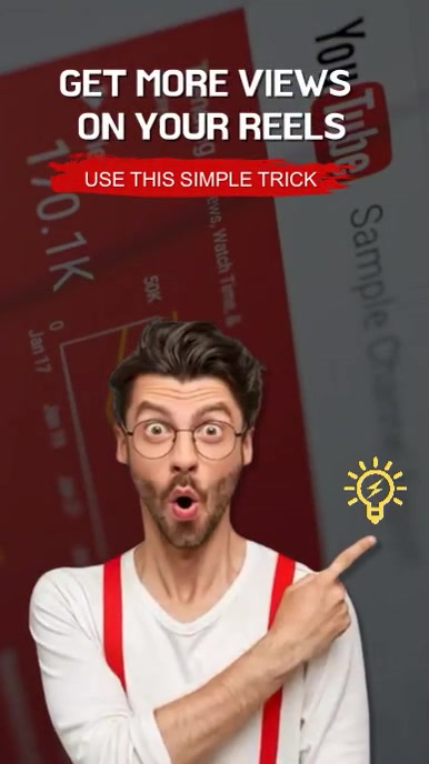 Youtube views hack reels template | PosterMyWall