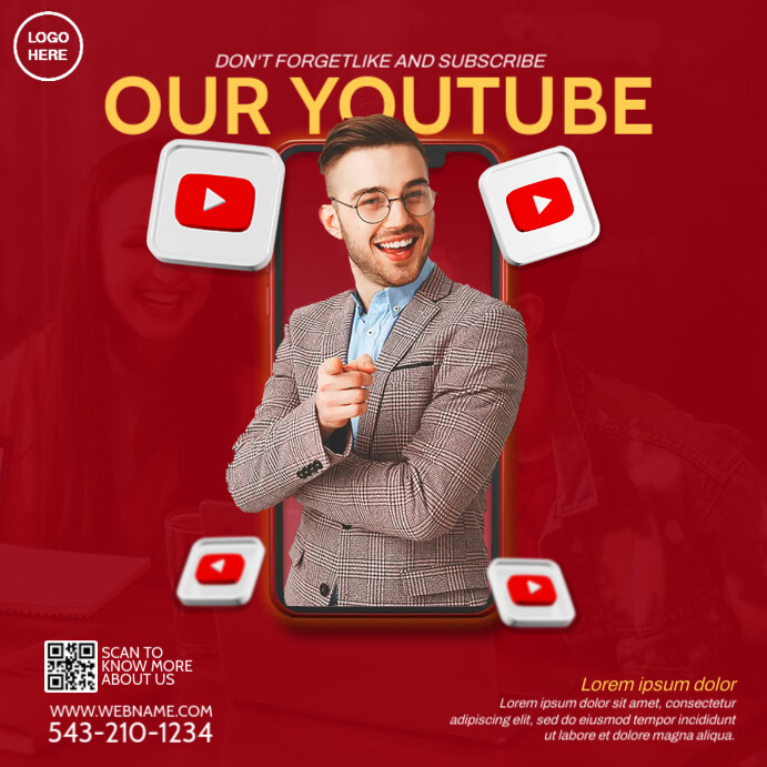Youtube Vlogger Template PosterMyWall