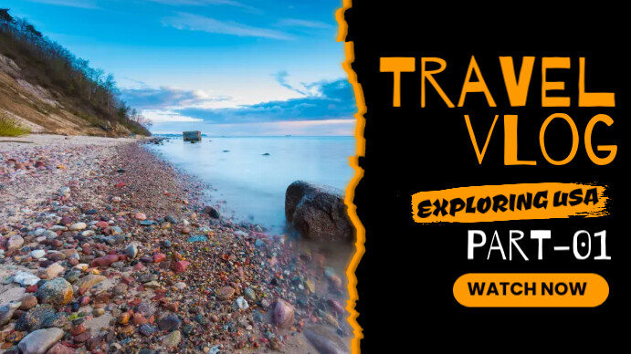 YouTUbe vlogging Thumbnail temapte template