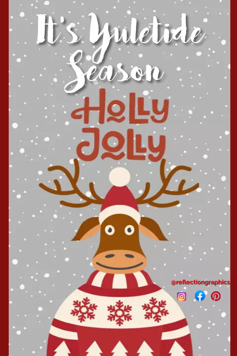 Christmas Yuletide season template | PosterMyWall