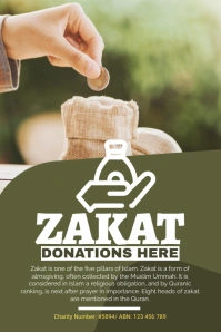 Zakat Pinterest Graphic template